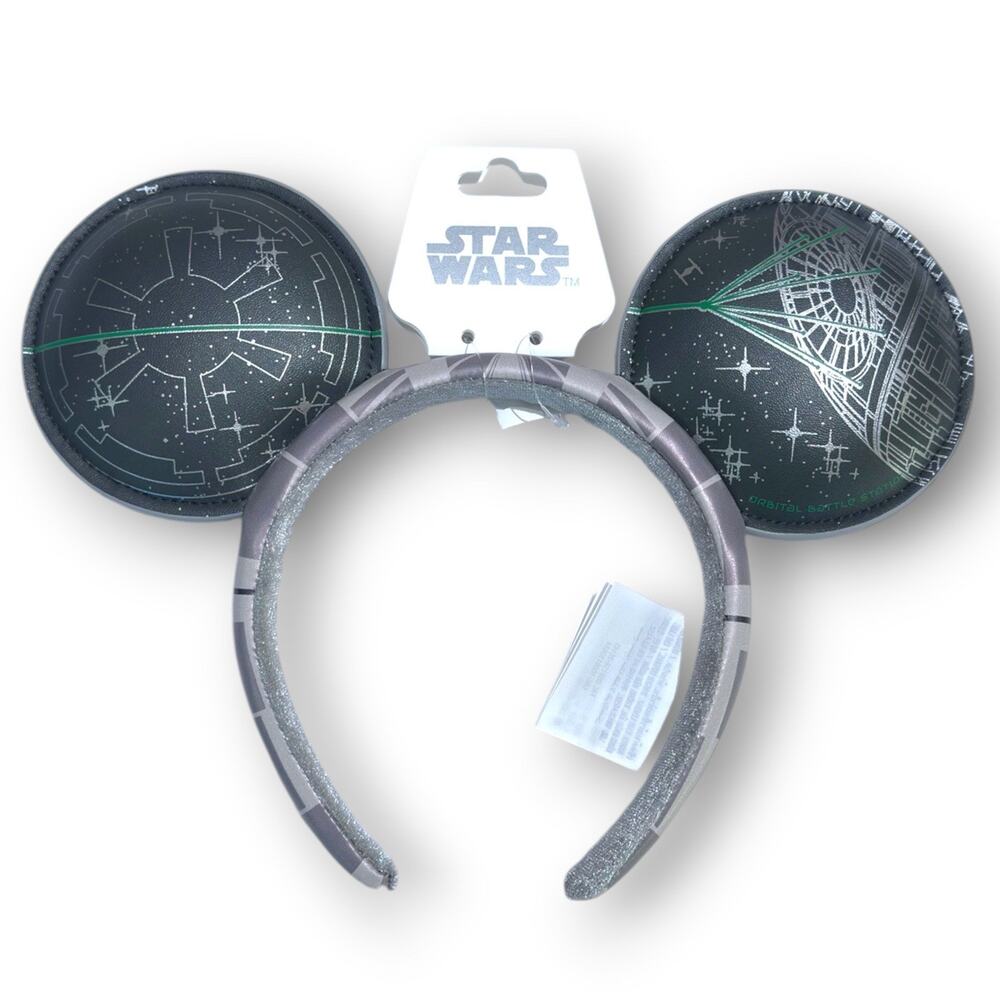 Disney Parks 2026 Star Wars Death Star Minnie Mickey Mouse Ear Headband New
